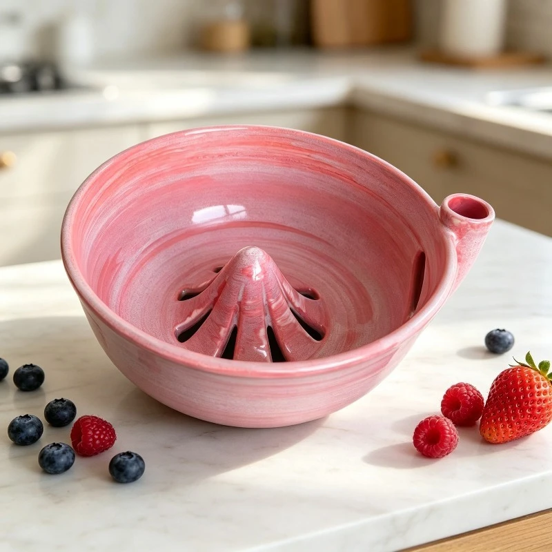 Ceramic Berry Bowl Fruit Vegetable Washer Vortex Automatic Fruit Cleaner Strainer Kitchen Washing Tool Accessories