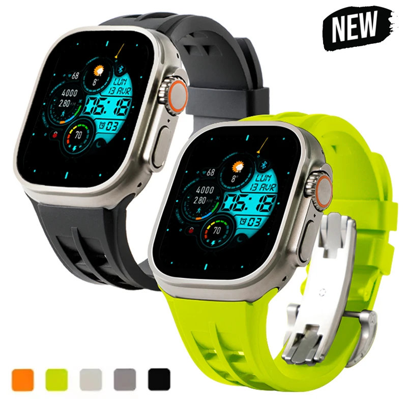 

Резиновый спортивный ремешок для Apple Watch Ultra 2/1 49 мм 10 46 мм 9 8 7 45 мм 44 мм Силиконовый ремешок для IWatch Series 6 5 Se Мягкий браслет