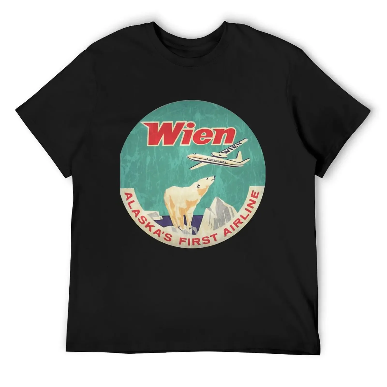 

Wien Airlines Alaska's First Airline T-Shirt oversized t shirt cotton graphic tees fitted t shirts for men