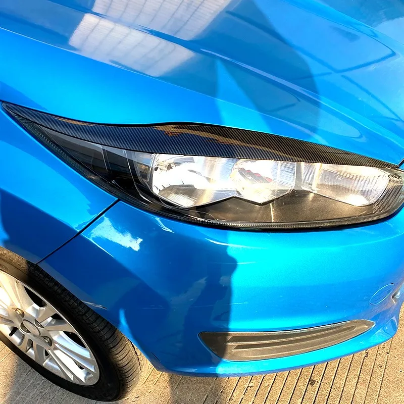 Cejas de faro delantero de coche para Ford Fiesta MK 6,5 7,5 2013-2017 cubierta de párpados de faro delantero embellecedor Kits de carrocería de coche accesorios de coche