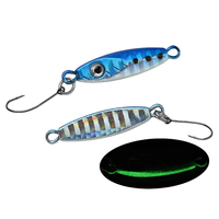 Mukun 2pcs 3g 6g New Mini Fishing Lure Spoon Metal Lures Spinnerbait Minnow Small Fish Single Hook Jig Stream Trout Winter Ice