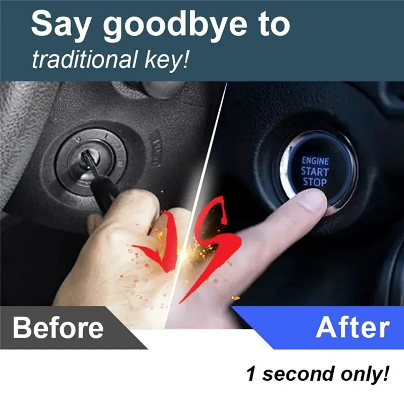 Reliable-Car Alarm One Button Start/Stop System Kit Remote Engine Door Lock Keyless Entry System Central Locking