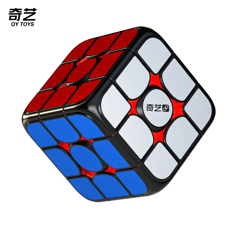 QiYi Smart Cube 3x3 Speed Art UV‑Coated Magnetic Magic Cube Bluetooth APP‑Connected AI Professional Speed Puzzle for Competition