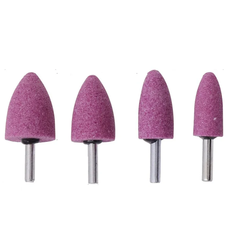 1pc 6mm Shank Red Corundum Conical Grinding Head Polishing Head Wheel Head Abrasive Mounted For Polishing Grinding Rust Removal