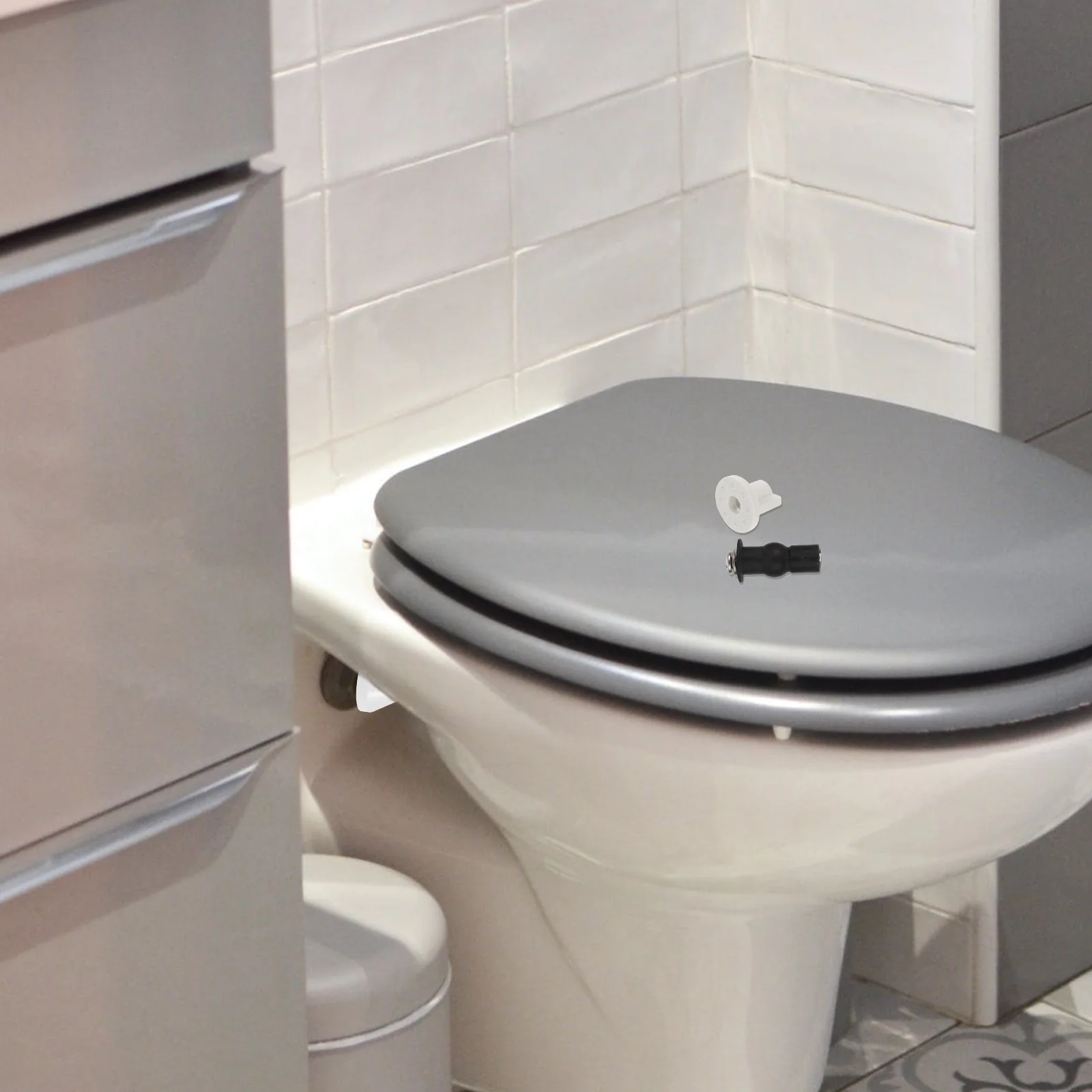 

Toilet Seat Screws Bolts Gasket Durable Reliable Easy Installation Wide Compatibility Secure Fastening Complete Replacement Kit