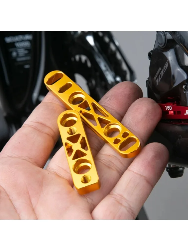 AliExpress NONE Set Road Bike Disc Brake Flat Mount Adapter CNC Ultralight For Bicycle Front 140mm/160mm Rear 160mm Brake Rotor Adapter