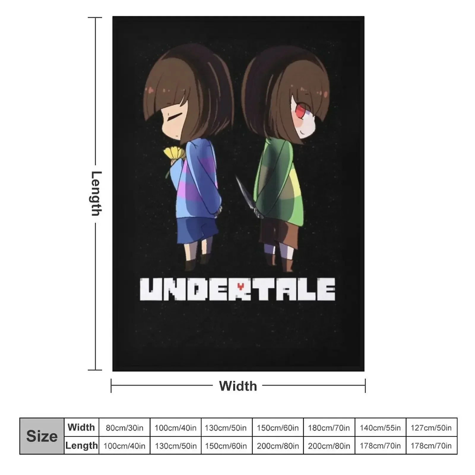 Undertale - chara and frisk Throw Blanket Sofa Throw Comforter Blankets