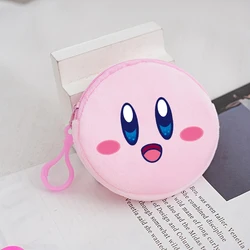 Kirbys Śliczna pluszowa portmonetka Breloki do kluczy Anime Kawaii Expression Portfel Tornister Brelok do kluczy Różowy Mini portfel na pieniądze Prezent dla dzieci Gorąca sprzedaż