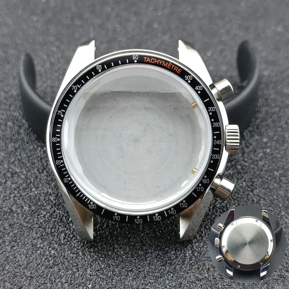 NONE 39,7 mm Uhren, Metallgehäuse, passend für VK63-Uhrwerk, Uhrenzubehör, Uhrenteile, passend für Uhrenbox mit 20-mm-Armband 9