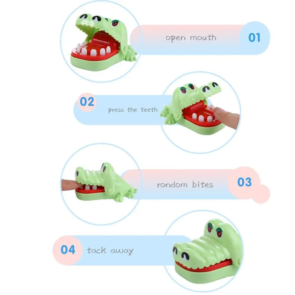 Funny Family Games Novelty Toys Dentist Mini With Keychain Crocodile Mouth Gags Toy Crocodile Toys Bite Finger Game