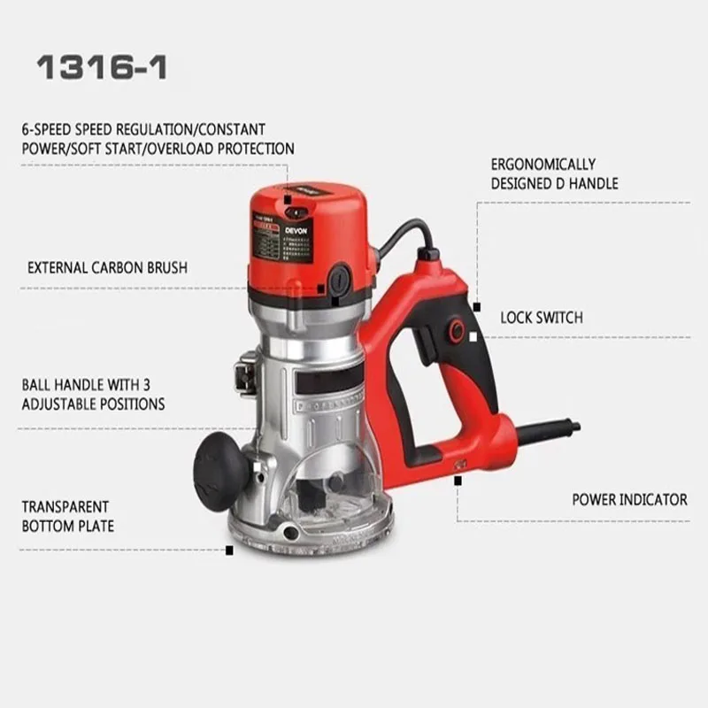 220V Electric Woodworking Engraving Machine Speed-adjustable Bakelite Milling Machine Woodworking Slotting Machine