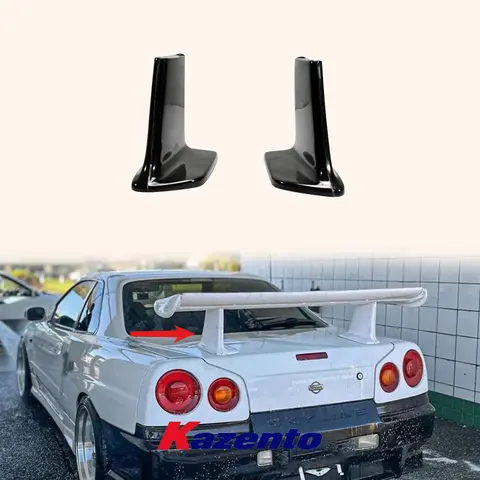 Podpórki do wysokiego spojlera w stylu JUN z włókna szklanego do Nissan Skyline R34 GTR GTT