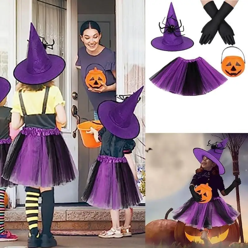 39 Zestawy kapelusza dla dzieci Halloween czarownice Czarowek Cosplay Cosplay Costume Upieraj
