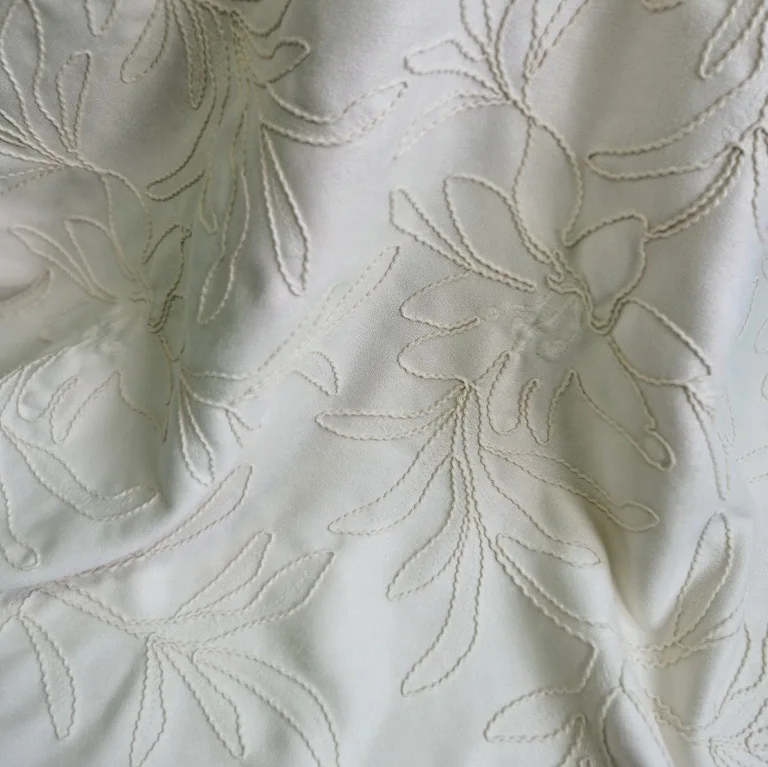 

Suede velvet 3D cotton rope embroidered floral jacquard fabric for clothing tablecloths sofa covers bags sewing materials
