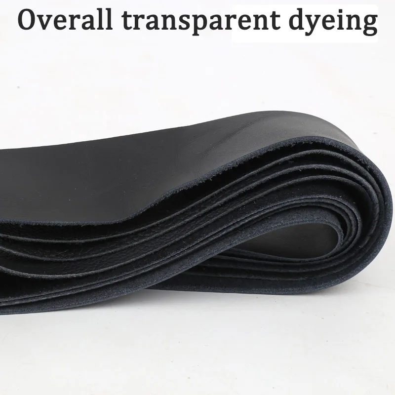 طبقة علوية سوداء من جلد البقر الأصلي بشريط 1.2 مم متفوقا من جلد البقر الرقيق مصنوع يدويًا حقيبة ذاتية الصنع مع إكسسوارات الملابس من الجلد الناعم #3