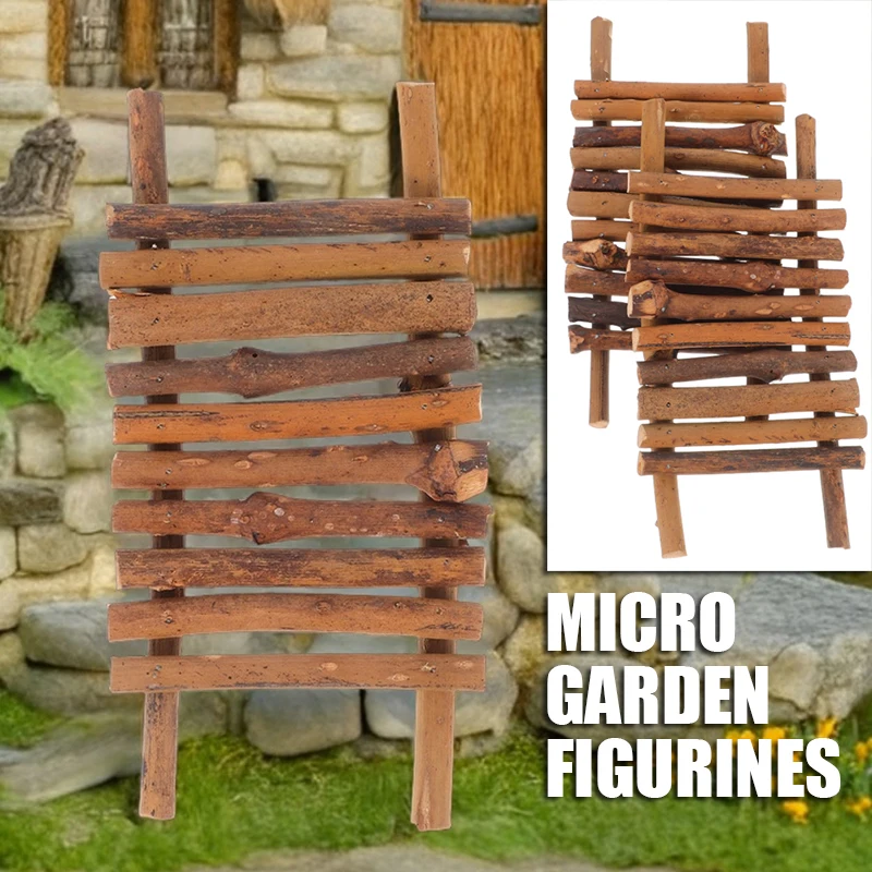 2 PCS Micro Landscape Bridge Dollhouse Garden Terrarium Figurine Fairy Craft Bonsai Plant Diy