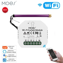 Module de commutateur de rideau intelligent Tuya WiFi, moteur de volet roulant, application Smart Life, télécommande, Alexa Google Home, commande vocale