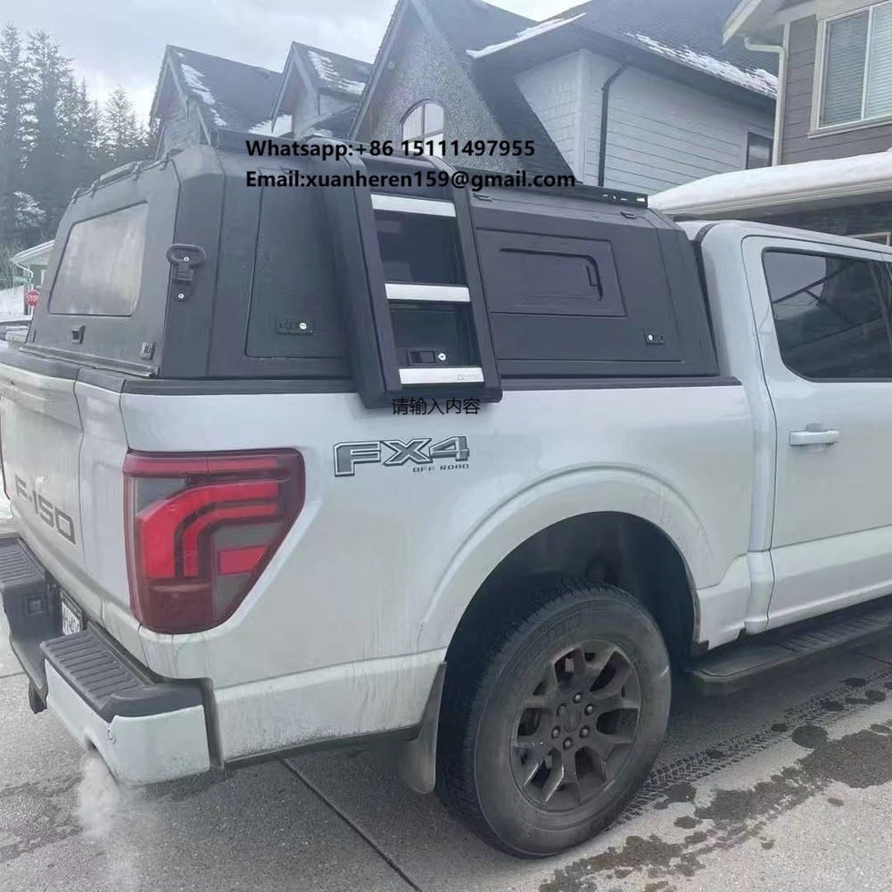 Steel Aluminium Pickup Accessories Truck Caps Cap with Side Window Hardtop Canopy Canopies for F150