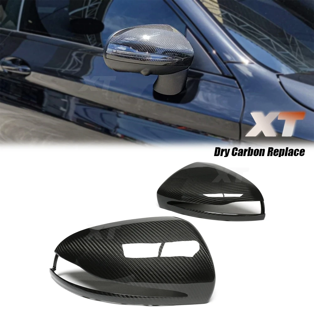 

For Mercedes Benz B C E S Class W205 W222 W213 W238 C257 X247 X253 Dry Carbon Fiber Rear View Mirror Cover Forged Replace AMG