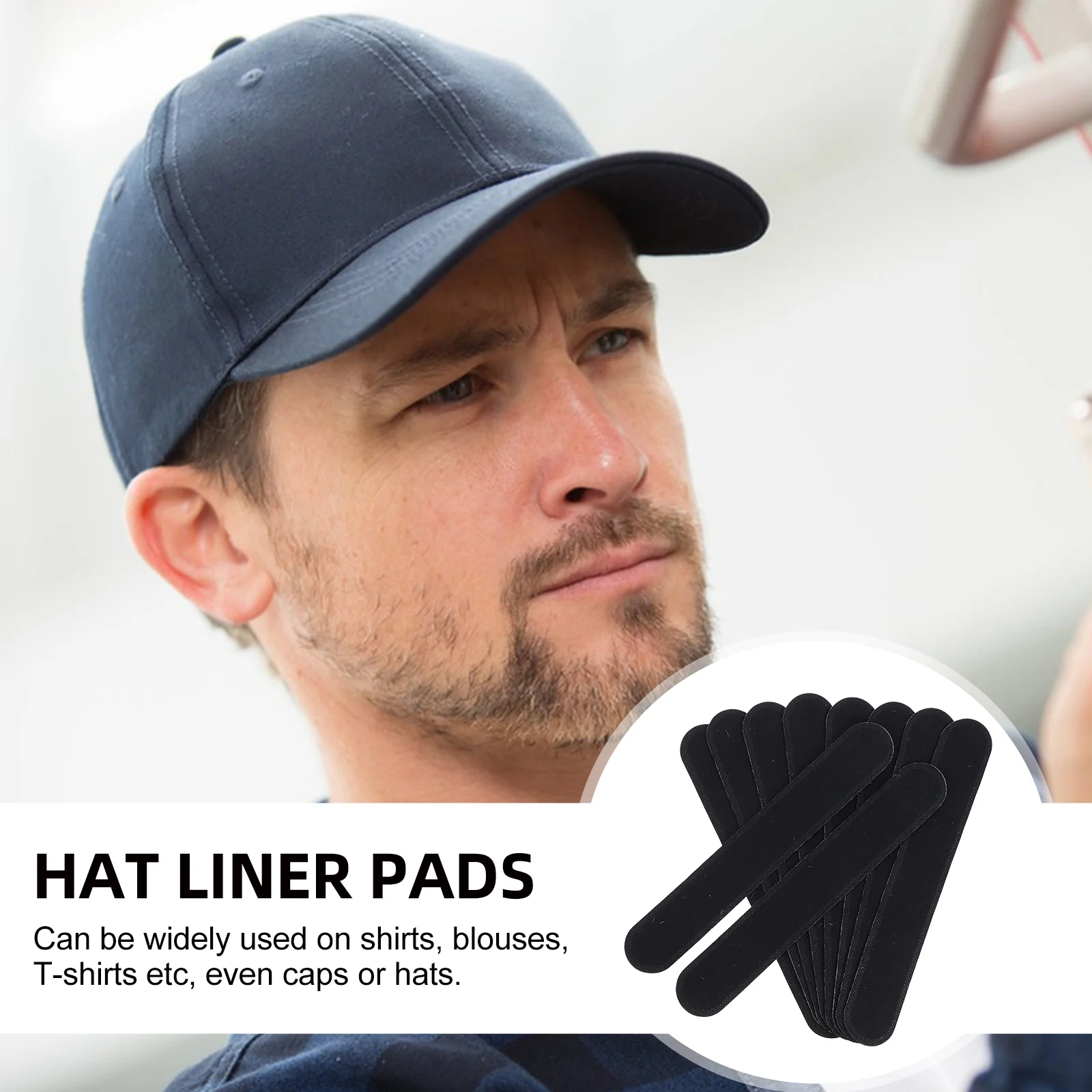 30pcs Absorbent Sweatband Disposable Hat Liner Pads Golf Accessories Sweat Stains Fitness Protective Gear