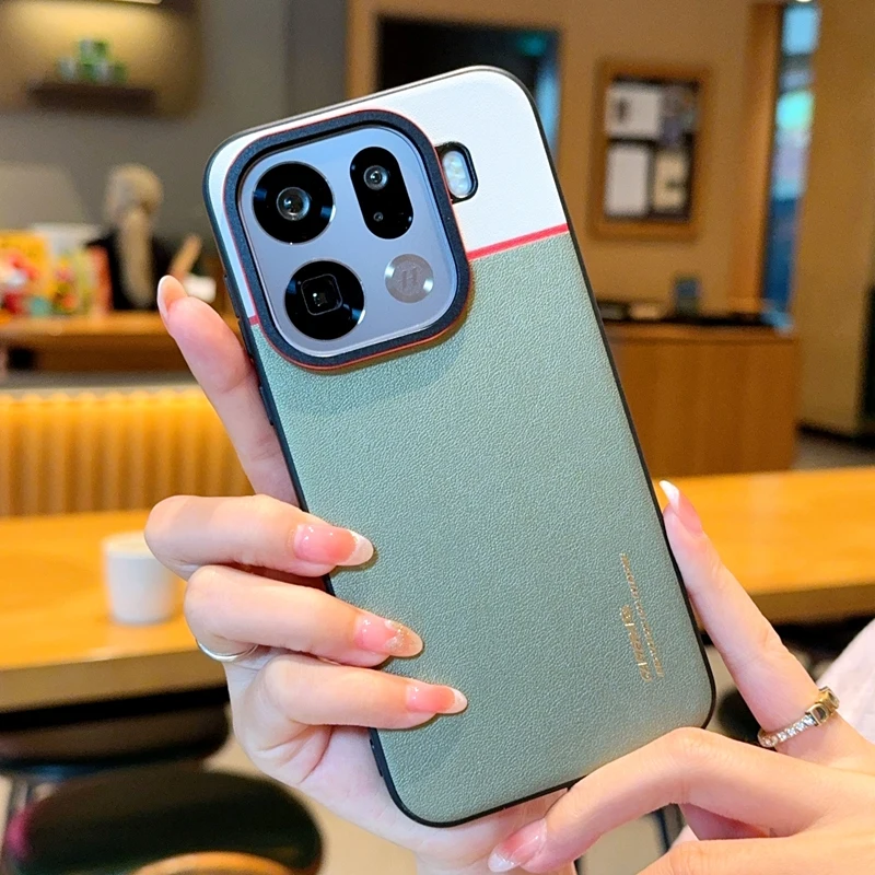 

Fashion Color Collision Phone Case For OPPO Find X9 Pro Protective PC Hard Shell Solid Color Shockproof Back Cover