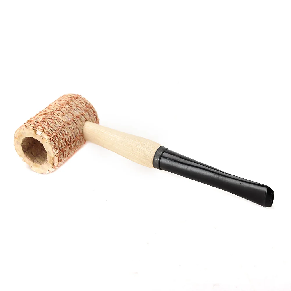 JIBILL corncob pipe corn pipe tobacco pipe length 155mm bowl diameter 18mm disposable pipe straight handle smoking pipe