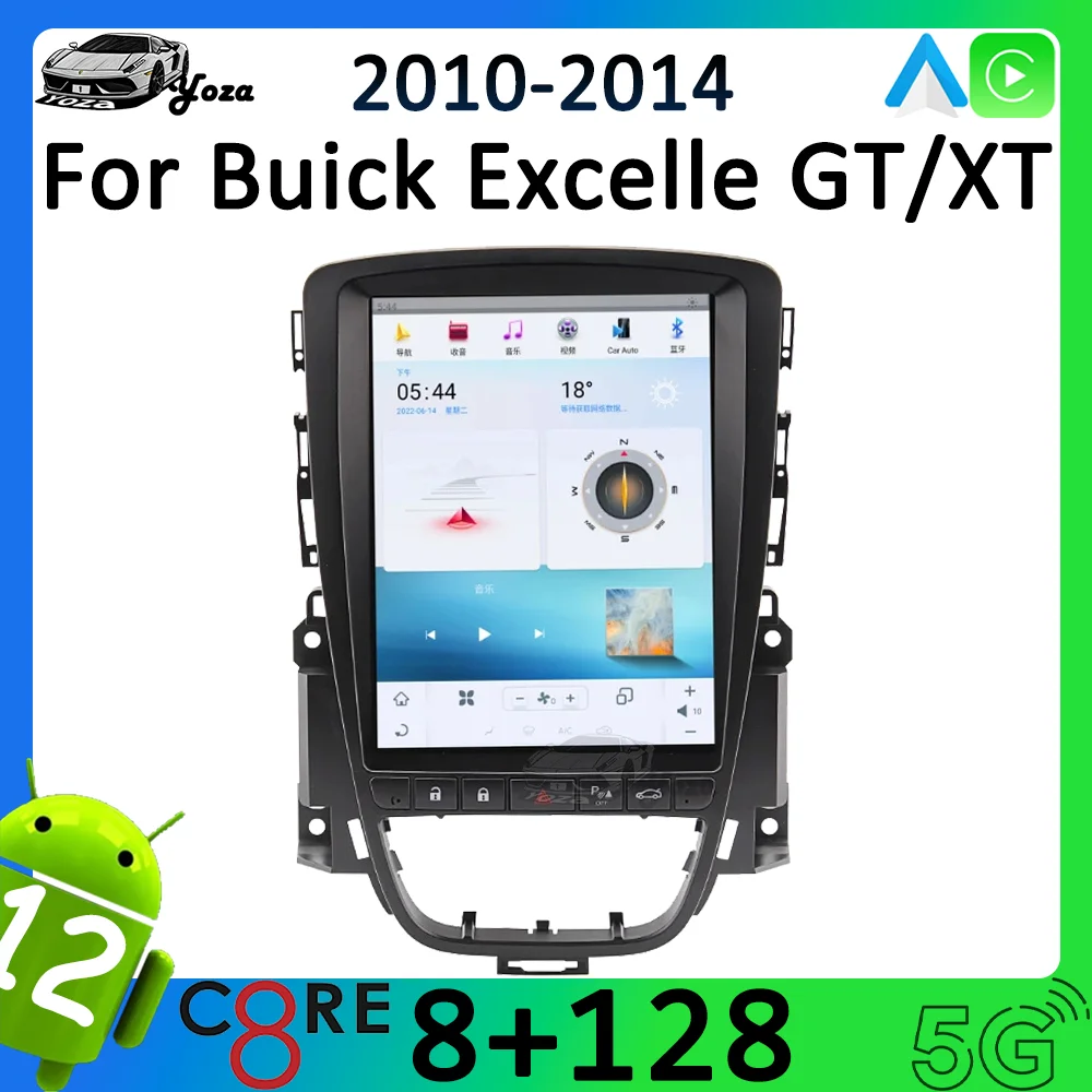 Yoza Carplay Car Radio For Buick Excelle XT Excelle GT 2010-2014 Qualcomm Android11 Screen Multimedia Player GPS Navigation 5G