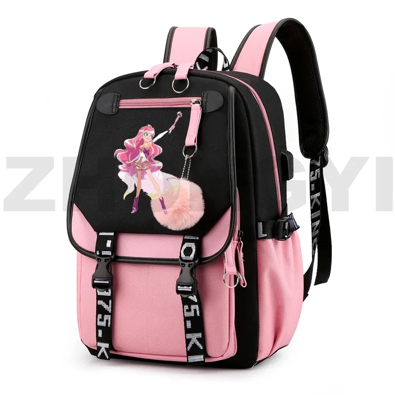 Anime Lolirock Backpack for Teenager Girls Cartoon Kawaii LoliRockstar Softback Bookbag Back To School Laptop Back Pack Travel