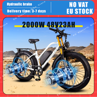 KETELES XF4000 Electric Bicycle 2000W Dual Motor 48V23AH Lithium Battery Hydraulic Brake Ebike 26*4.0-In Fat Tire Electric Bike