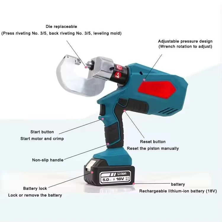 Factory Direct Supply Auto Body Repair Tools Convenient Electric Car Body Collision Repair Self Piercing Riveting Gun