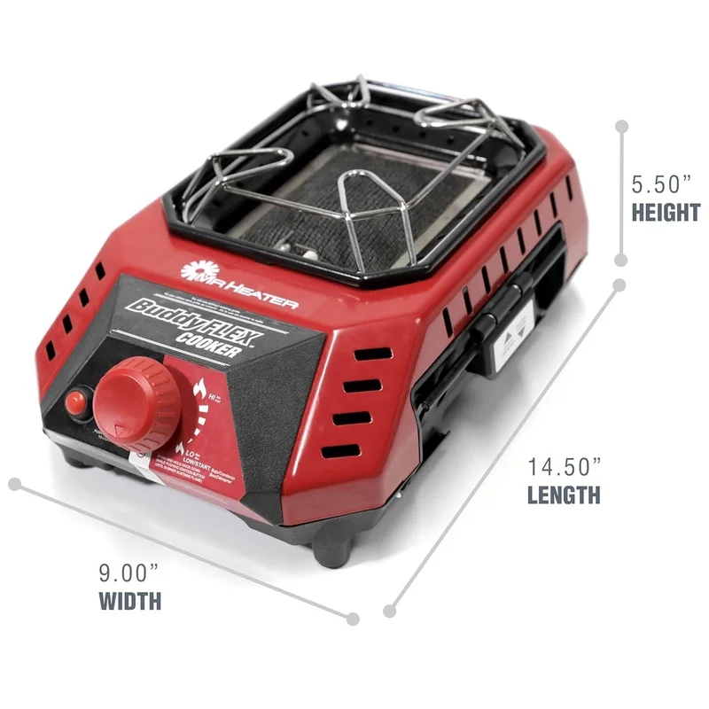 Portable Propane Gas Cooker 5000-11000 BTU Outdoor Cooking Burner Quick Connect Hose Heavy Duty Grate Easy Clean Ideal Camping