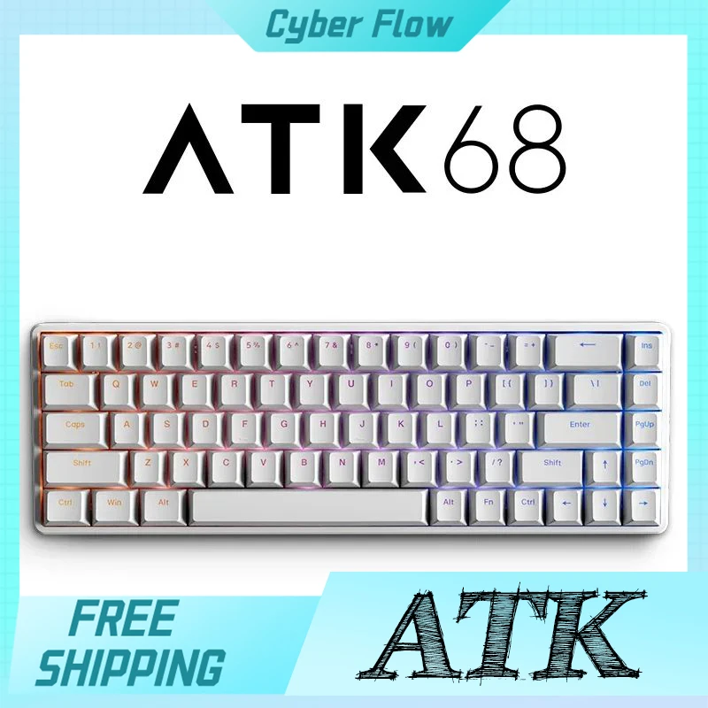 Atk68 Air Keyboard Wired Speed X Smart Quick Trigger Low Latency Customization Aluminum Alloy Gaming Keyboard Rgb For Gifts