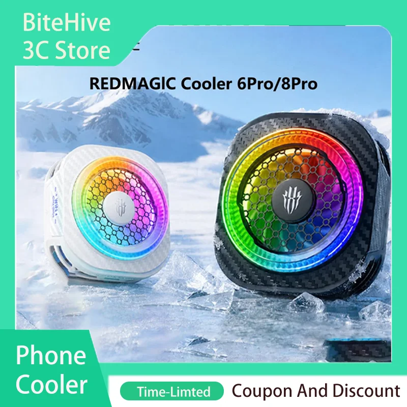 Redmagic Phone Cooler Cryo 8 Pro AI Cooling Semiconductor Radiator Magnetic 36dB 36W RGB NTC USB Low Voice Game Live Streaming