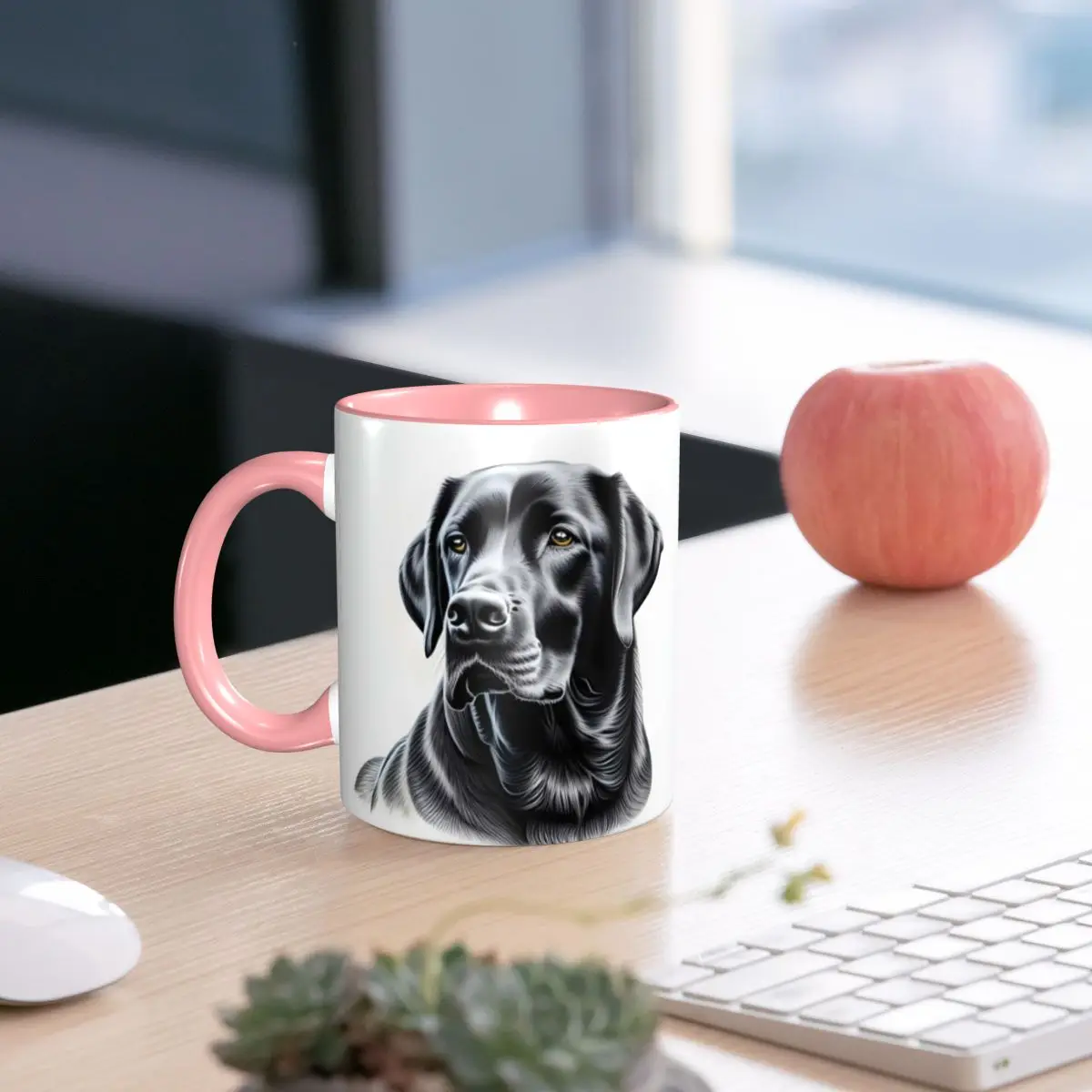 Black Labrador Retriever Mug Funny Ceramic Coffee Cups Tea Mugs Milk Cup Drinkware Gift for Woman Man