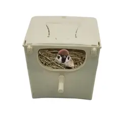 Bird Nest Box Bird Cage Mount Nesting Box Plastic Bird House Breeding Mating Box for Budgie Lovebirds Cockatiel Parrot Parakeet