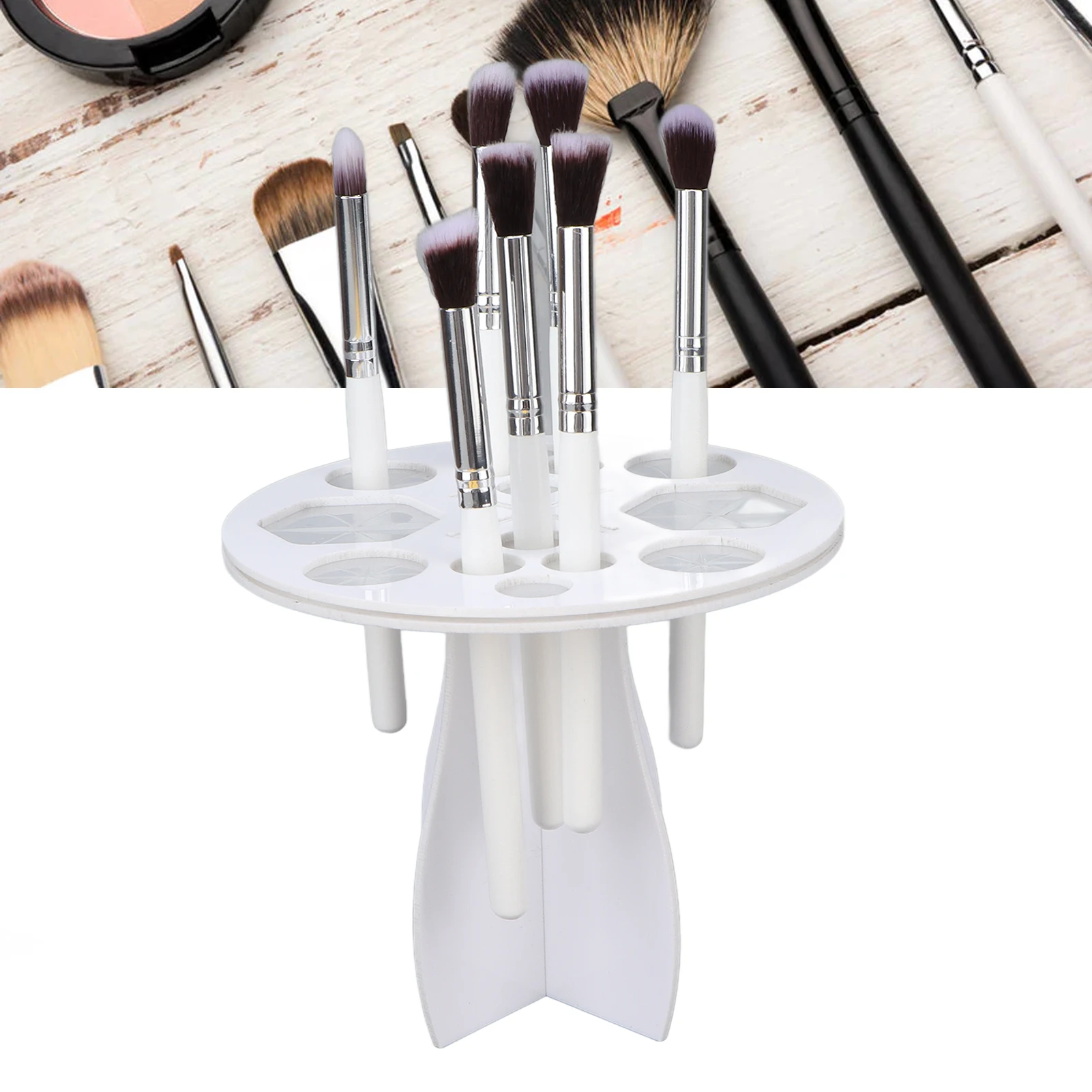 Makeup Brush Drying Rack 14 Holes Multifunctional Makeup Brush Holder For Makeup