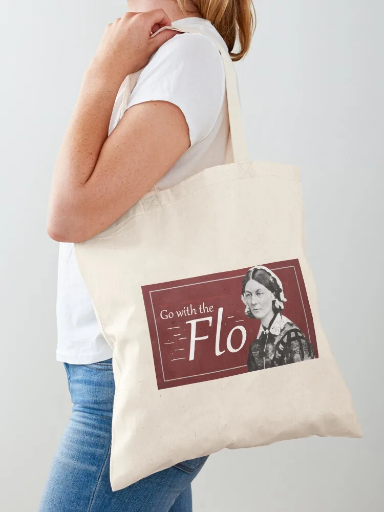 

Go with the Flo Florence Nightingale Tote Bag reusable shopping bags tote bags cloth bags Big bag women Fabric bag