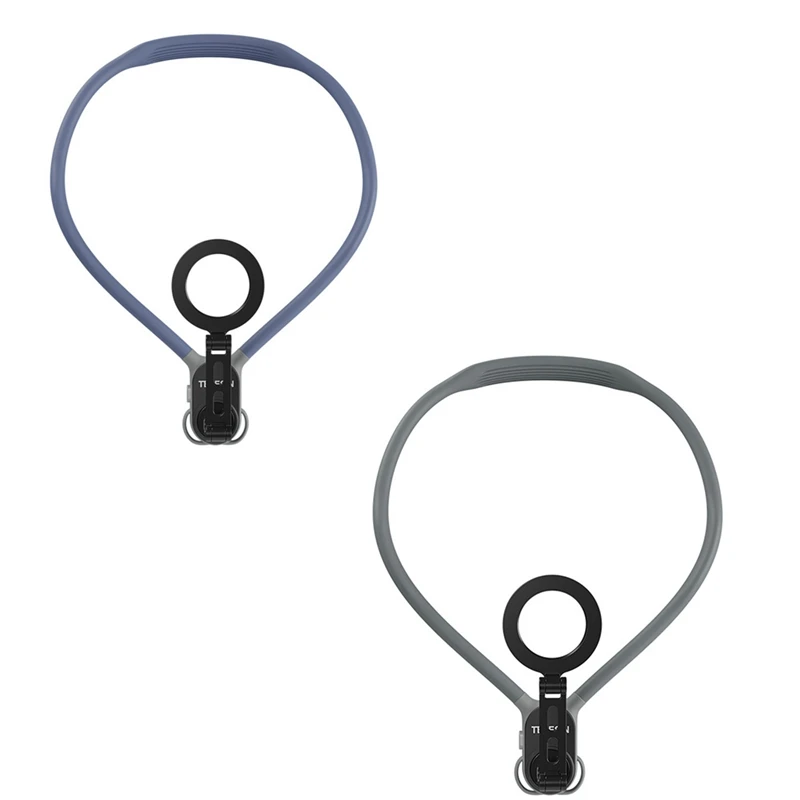 

TELESIN Neck Holder Silicone Magnetic Quick Release Neck Mount Hold For Smart Phone Gray Neck Strap Lanyard