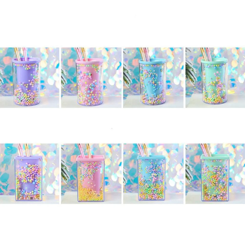 

Colorful Pen Holder Plastic Desktop Storage Organizer for Home Office Crafts Brush Tidy Holder