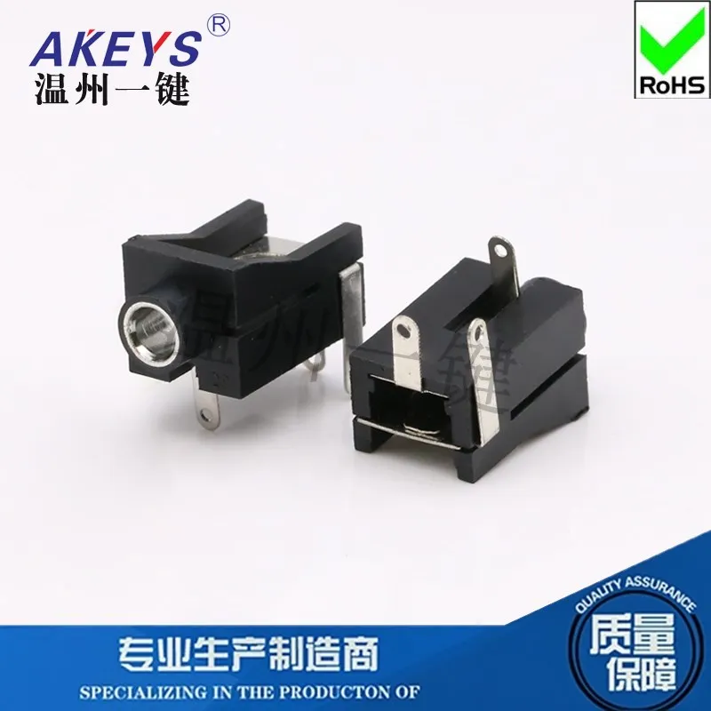 10pcs Headphones Jack Audio Interface PJ-302B Inner Copper Sleeve 3.5mm Caliber 3-Pin Welding Plate USB Environmental Protection