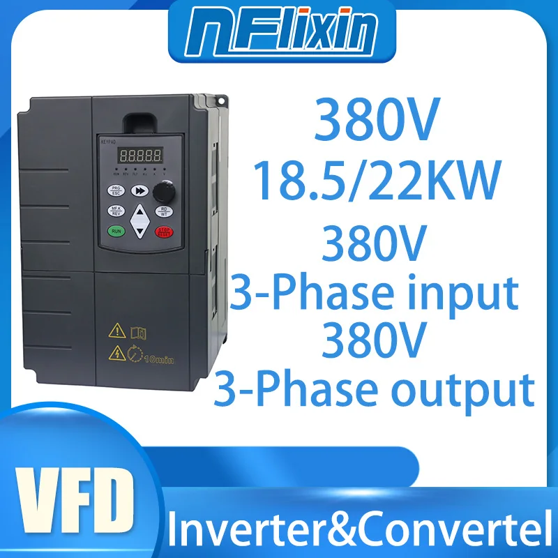 Frequency Inverter 15-55KW 3Ph Speed control Output 380V Motor Drive VFD for Lathe 3 Phase Asynchronous Motor