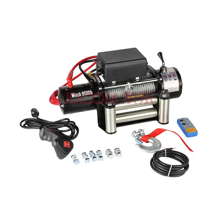 High pull-in speed 17000lbs wire rope electric winch with high quality