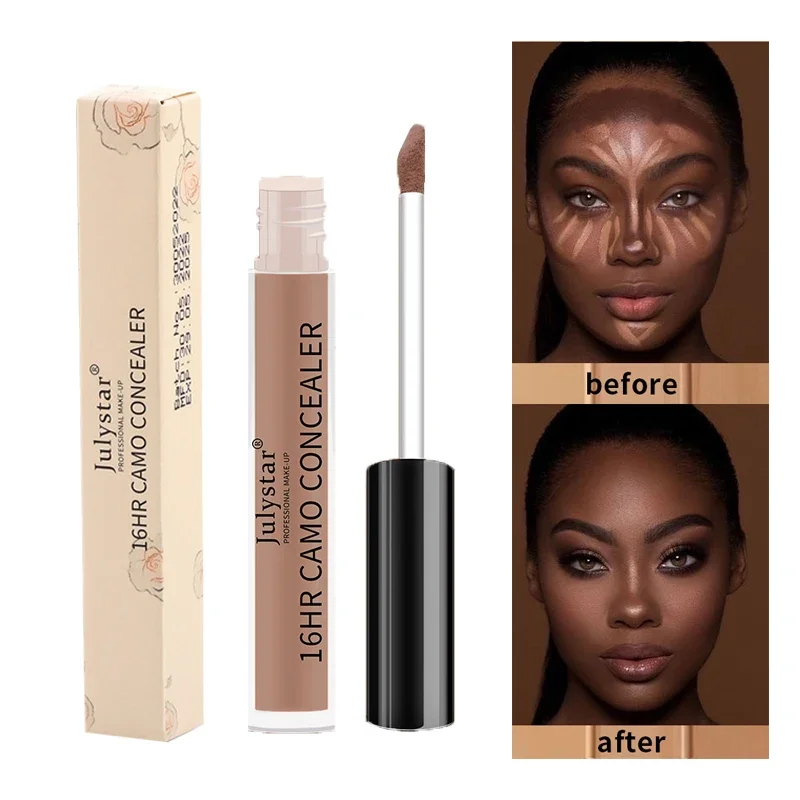 6 farben Flüssigkeit Concealer Abdeckt Feuchtigkeitsspendende Control Öl Foundation Augenringe Sommersprossen Augen Gesicht Concealer Flüssigkeit Make-Up