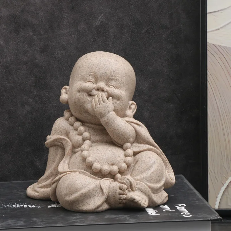 Monk Statue - Enchanting Resin Statue for Micro Landscape Decoration, Zen Style, Statue, Decoration
