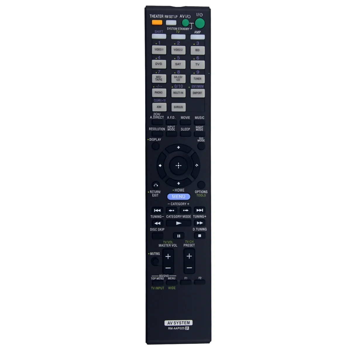 AT622-Remote Control RM-AAP025 Replacement for AV Receiver System STR-DA2400ES
