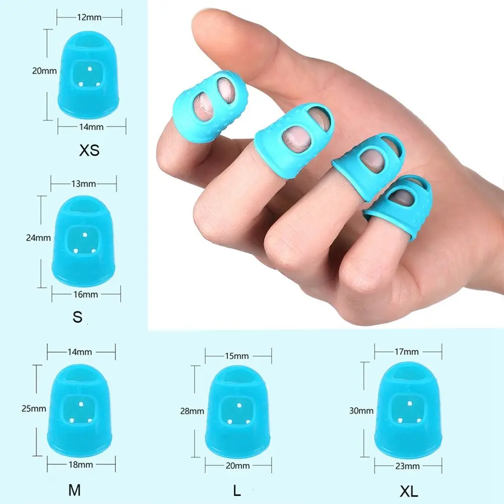 Silicone Non-slip 6 Colors Finger Guards Guitar Fingertip Protection Guitars Press Accessories Fingerstall For Ukulele