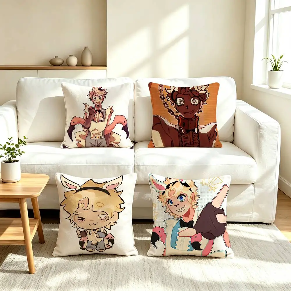 J-Jackpot Crash C-Course Eddie  Pillow Case Square Double-Sided Sofa Cushion Cover Bedroom Bedside Pillow