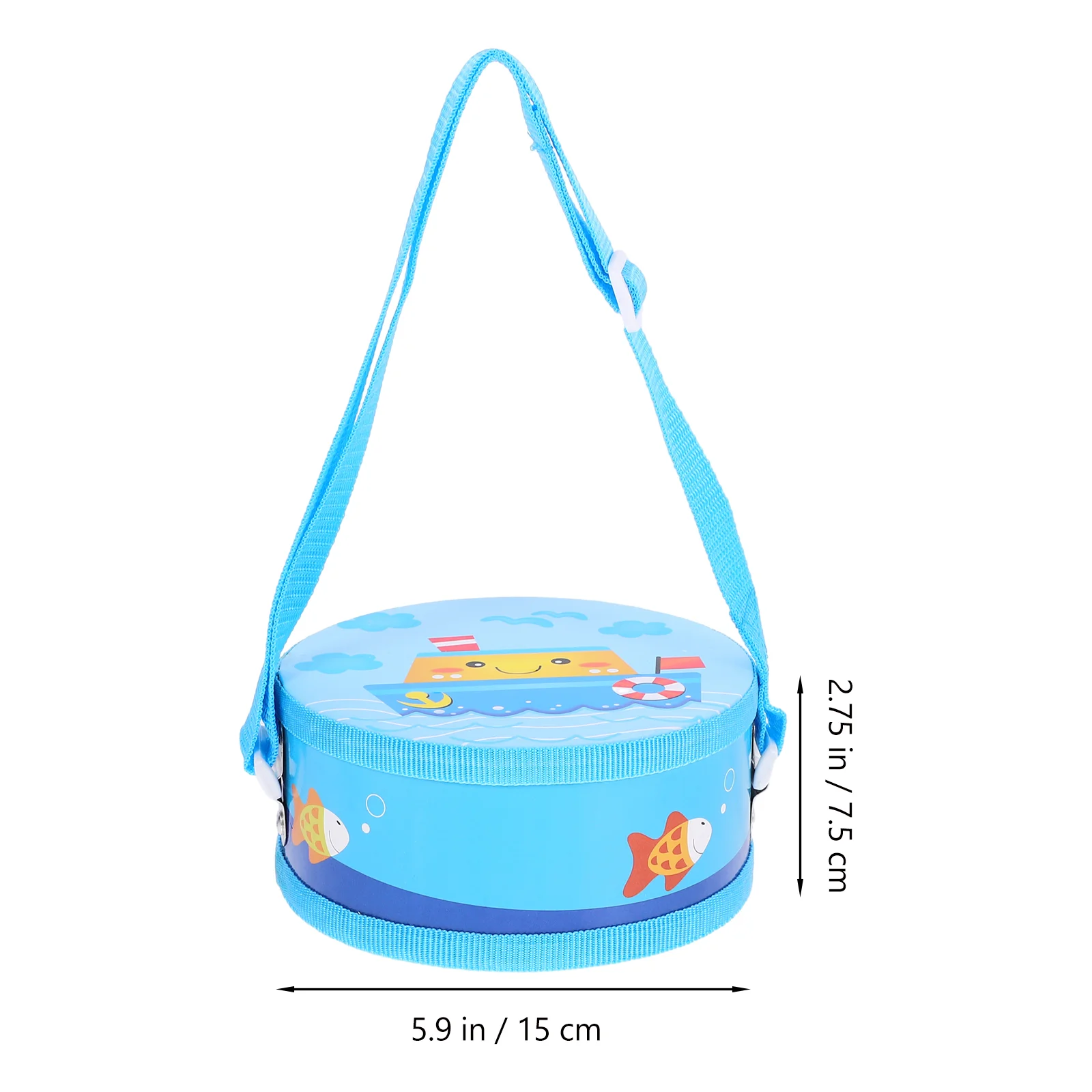 Baby Musical Instruments Children's Waist Drum Toy Kids Educational Kit Performance Sky-blue Hand Drums Percussion Toddler