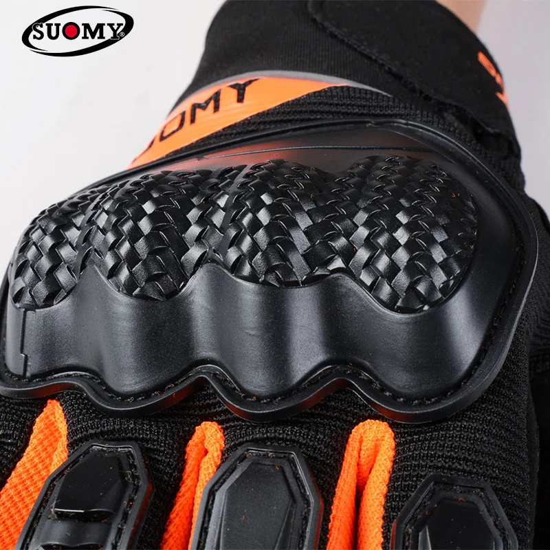 Summer Motorcycle Gloves Mesh Breathable Hard Shell Full Finger Touch Screen Motocross Guantes Moto Men Women Riding Gloves
