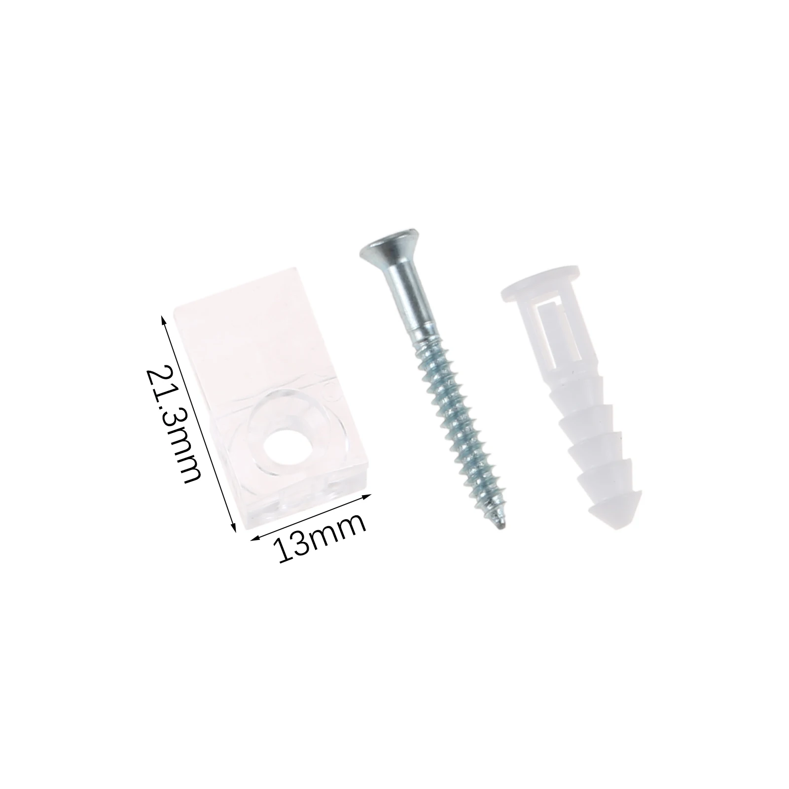 30 Stück Glas-Halterclips Braun - Befestigungsclips Für Spiegel & Glastüren